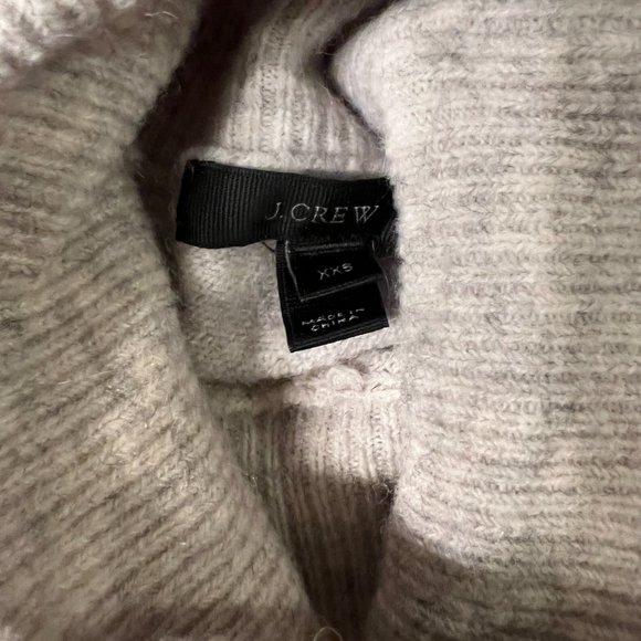 J. Crew Gray Textured Turtleneck Sweater Top Long Sleeves Sz XXS - Picture 4 of 6